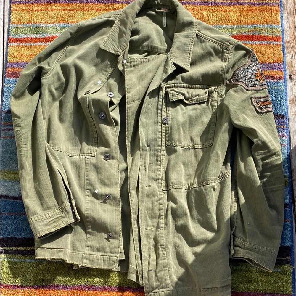 Free People Olive Green  Jacket